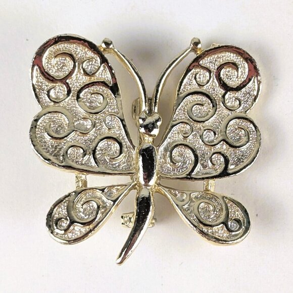 Vintage Gold-Tone Gerry's Creations Butterfly Brooch - Picture 1 of 4